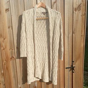 Tommy Bahama Linen And Cotton Blend  Knit Long Cardigan